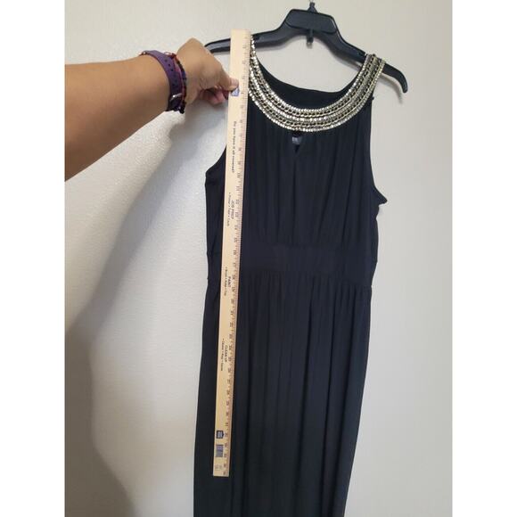 Nic & Dom Long Black Sequined Sleeveless Maxi Dress Plus Size 2x - Picture 7 of 8
